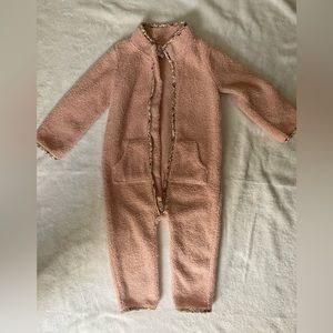 24 month mauve colored Sherpa jumpsuit.